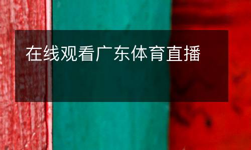 在線觀看廣東體育直播